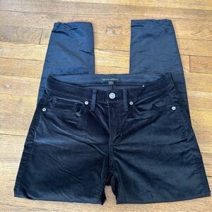 Women's Black Velvet Jeans